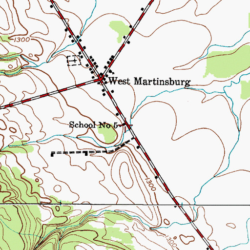 Topographic Map of School Number 5 (historical), NY