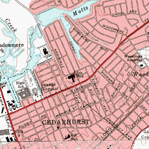 Topographic Map of School Number 6, NY