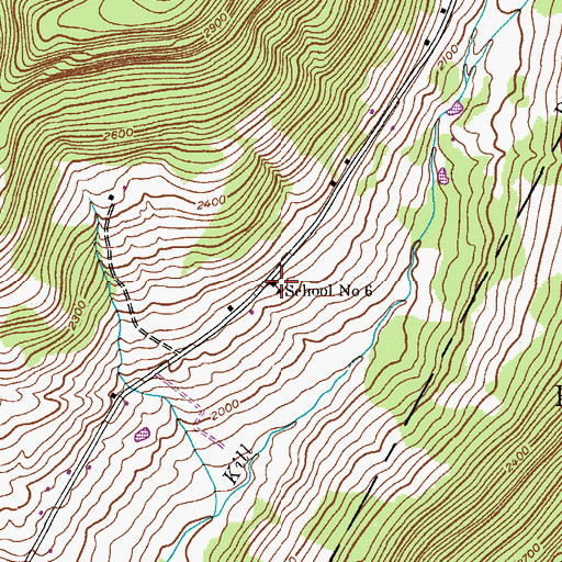 Topographic Map of School Number 6 (historical), NY