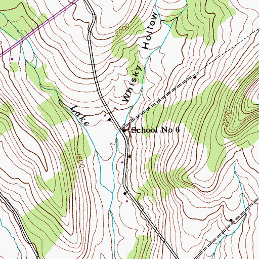 Topographic Map of School Number 6 (historical), NY