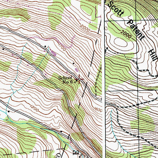 Topographic Map of School Number 6 (historical), NY