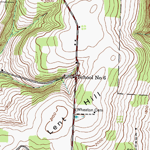 Topographic Map of School Number 6 (historical), NY