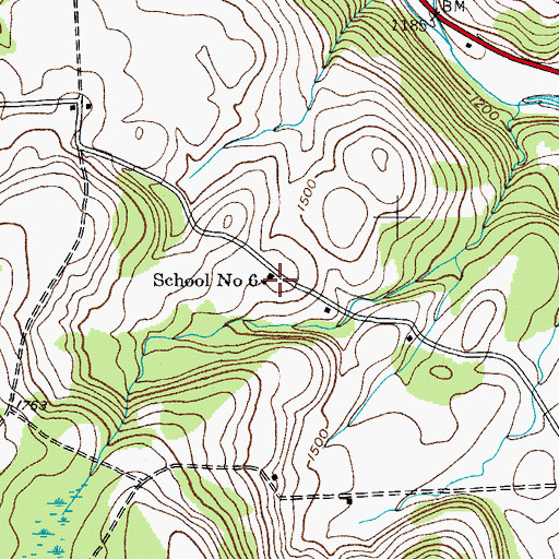Topographic Map of School Number 6 (historical), NY