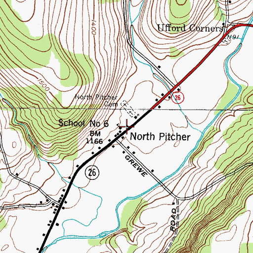 Topographic Map of School Number 6 (historical), NY