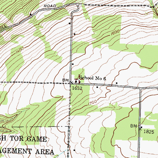Topographic Map of School Number 6 (historical), NY