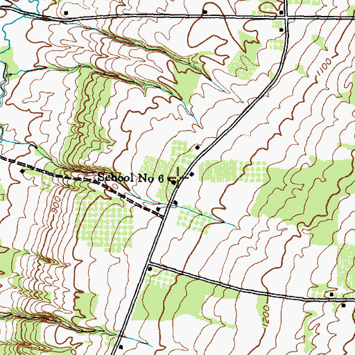 Topographic Map of School Number 6 (historical), NY