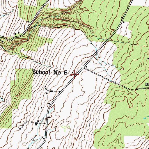 Topographic Map of School Number 6 (historical), NY