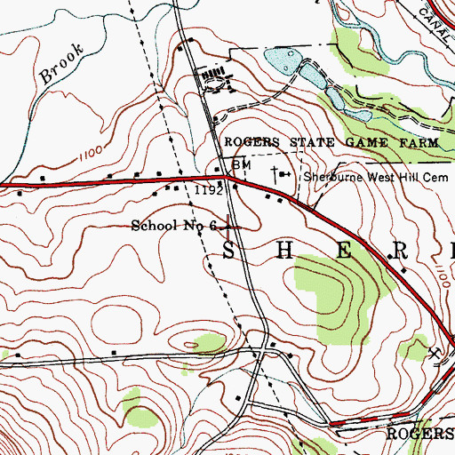 Topographic Map of School Number 6 (historical), NY