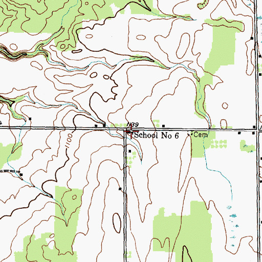Topographic Map of School Number 6 (historical), NY