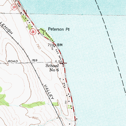 Topographic Map of School Number 6 (historical), NY