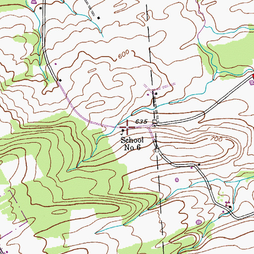 Topographic Map of School Number 6 (historical), NY