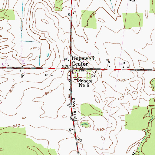 Topographic Map of School Number 6 (historical), NY
