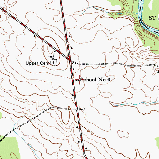 Topographic Map of School Number 6 (historical), NY