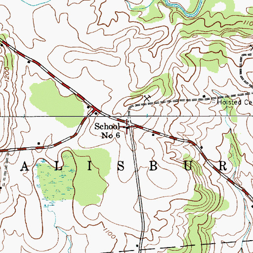 Topographic Map of School Number 6 (historical), NY