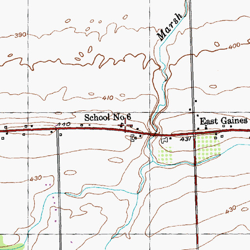 Topographic Map of School Number 6 (historical), NY