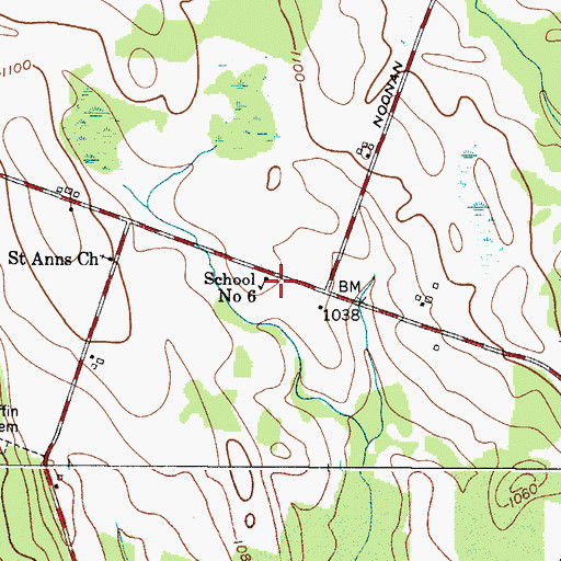 Topographic Map of School Number 6 (historical), NY