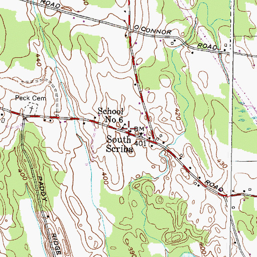 Topographic Map of School Number 6 (historical), NY