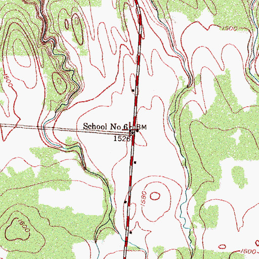 Topographic Map of School Number 6 (historical), NY
