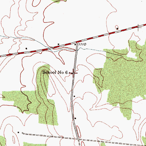 Topographic Map of School Number 6 (historical), NY