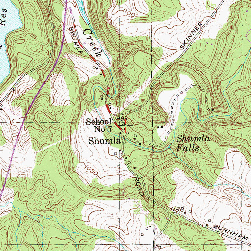Topographic Map of School Number 7 (historical), NY