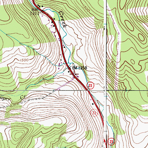 Topographic Map of School Number 7 (historical), NY