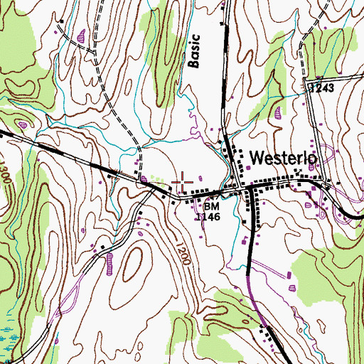 Topographic Map of School Number 7 (historical), NY