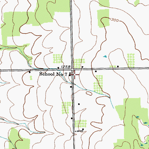 Topographic Map of School Number 7 (historical), NY