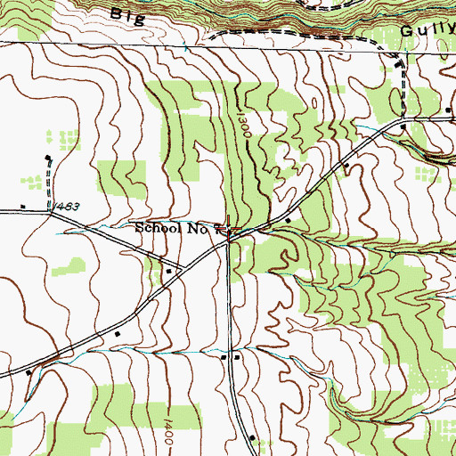 Topographic Map of School Number 7 (historical), NY