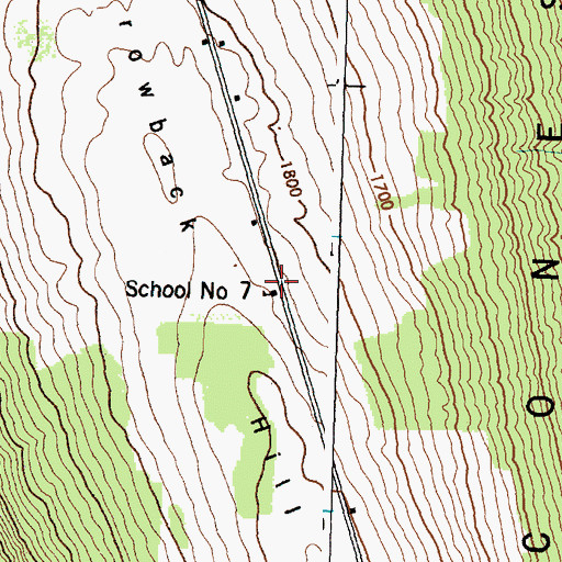 Topographic Map of School Number 7 (historical), NY