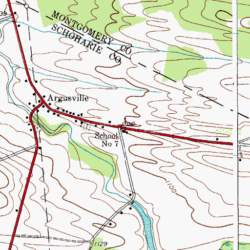 Topographic Map of School Number 7 (historical), NY