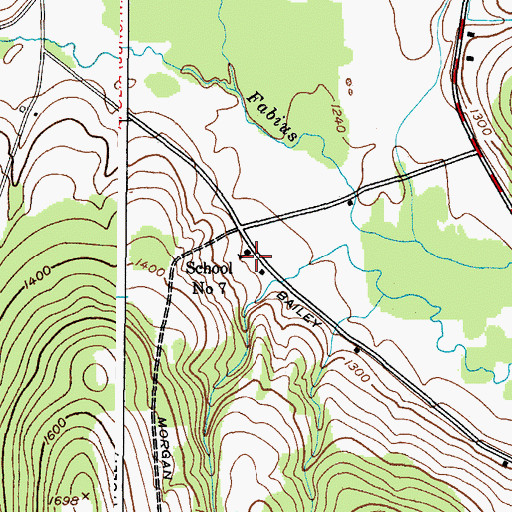 Topographic Map of School Number 7 (historical), NY