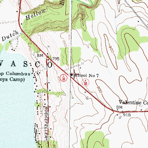 Topographic Map of School Number 7 (historical), NY