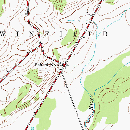 Topographic Map of School Number 7 (historical), NY
