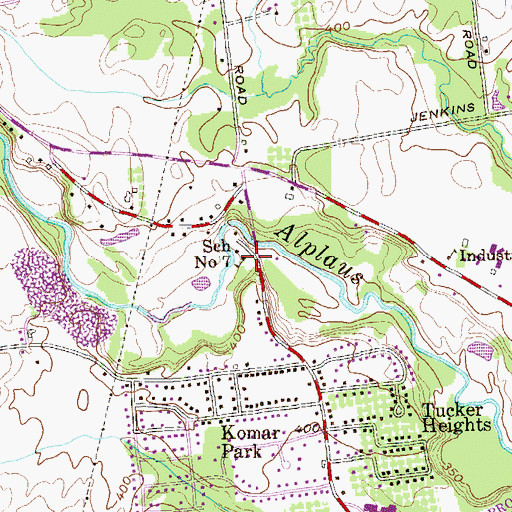 Topographic Map of School Number 7 (historical), NY