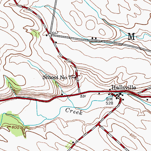 Topographic Map of School Number 7 (historical), NY