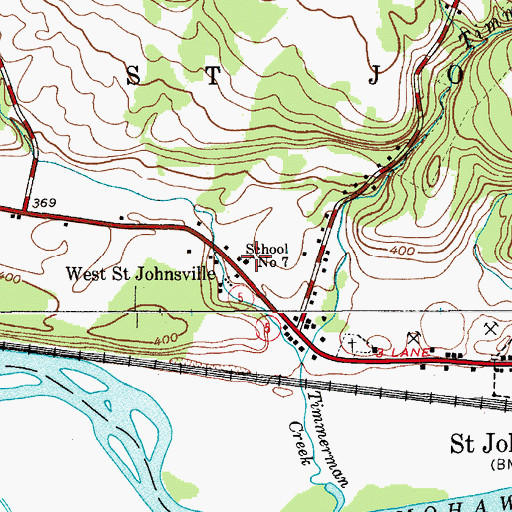 Topographic Map of School Number 7 (historical), NY
