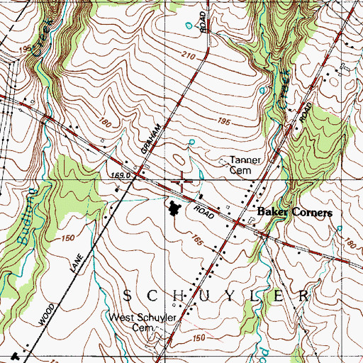 Topographic Map of School Number 7 (historical), NY