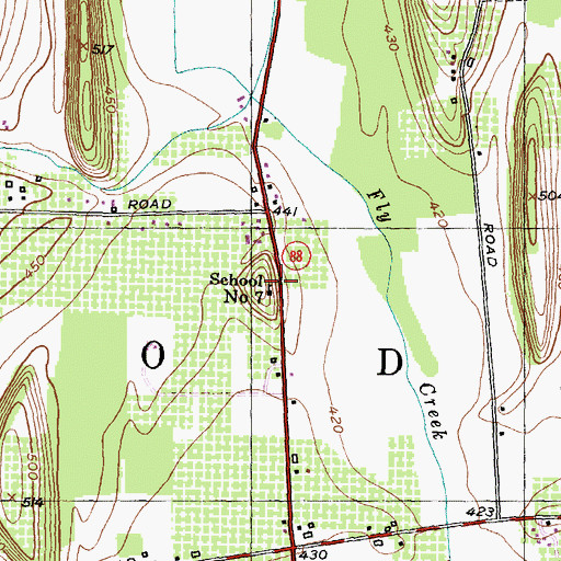 Topographic Map of School Number 7 (historical), NY