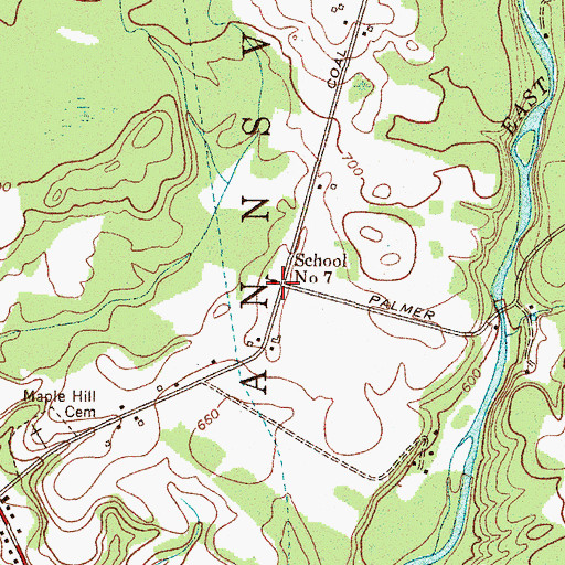 Topographic Map of School Number 7 (historical), NY