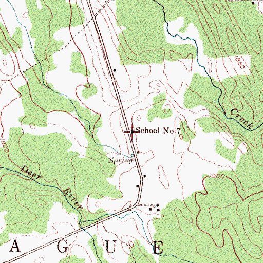 Topographic Map of School Number 7 (historical), NY