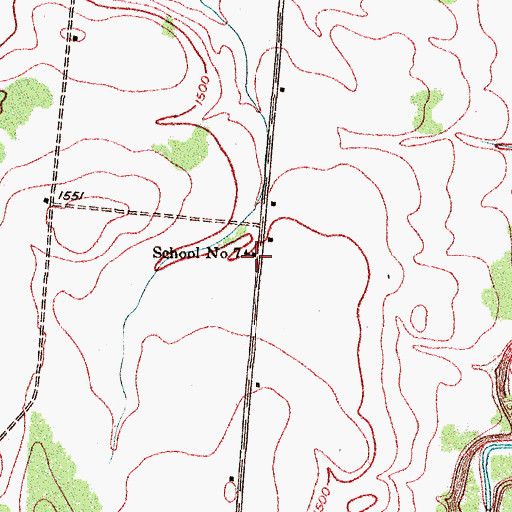 Topographic Map of School Number 7 (historical), NY