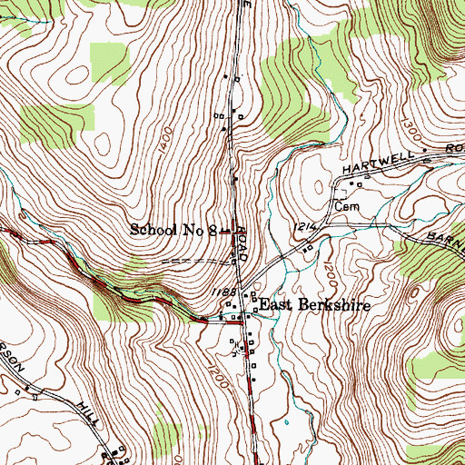 Topographic Map of School Number 8 (historical), NY
