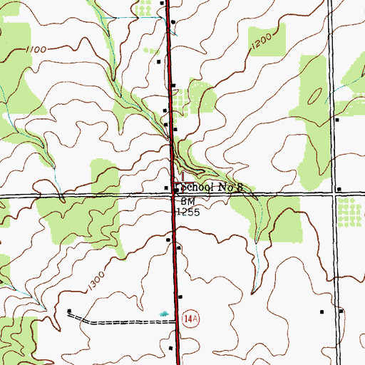 Topographic Map of School Number 8 (historical), NY