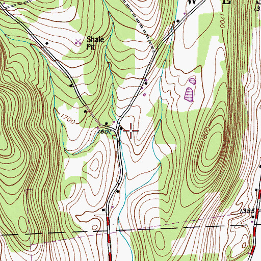 Topographic Map of School Number 8 (historical), NY