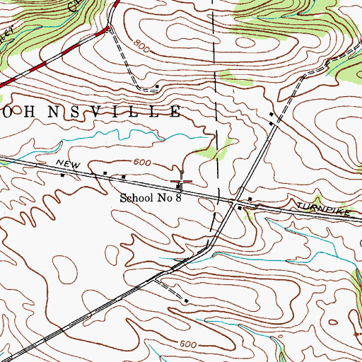 Topographic Map of School Number 8 (historical), NY