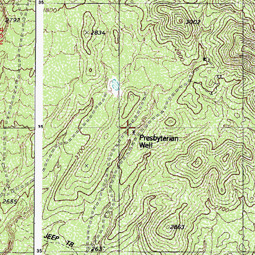 Topographic Map of Presbyterian Well, AZ