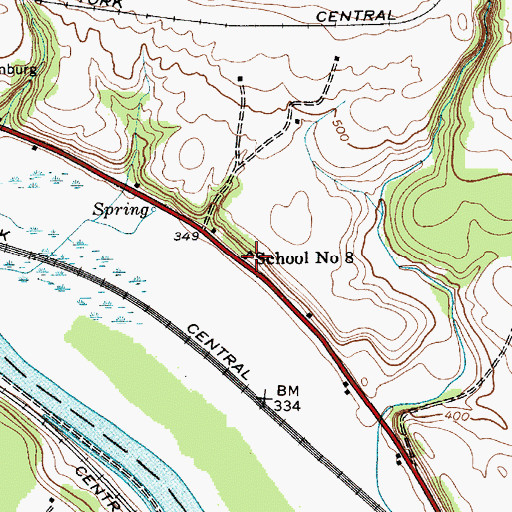 Topographic Map of School Number 8 (historical), NY