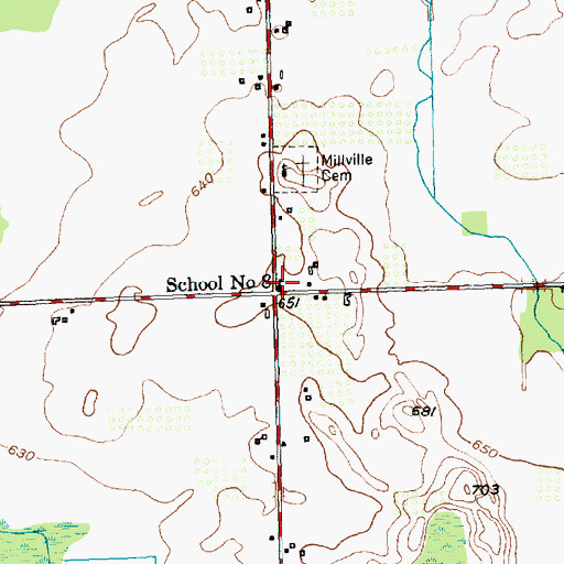 Topographic Map of School Number 8 (historical), NY