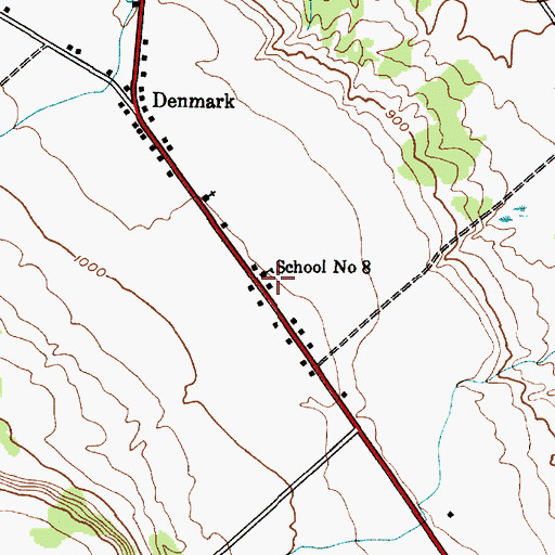 Topographic Map of School Number 8 (historical), NY