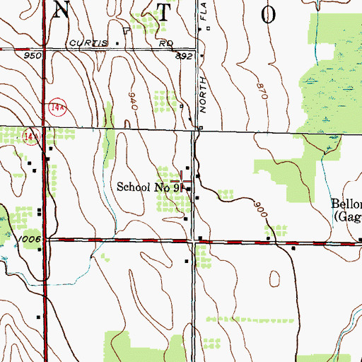 Topographic Map of School Number 9 (historical), NY